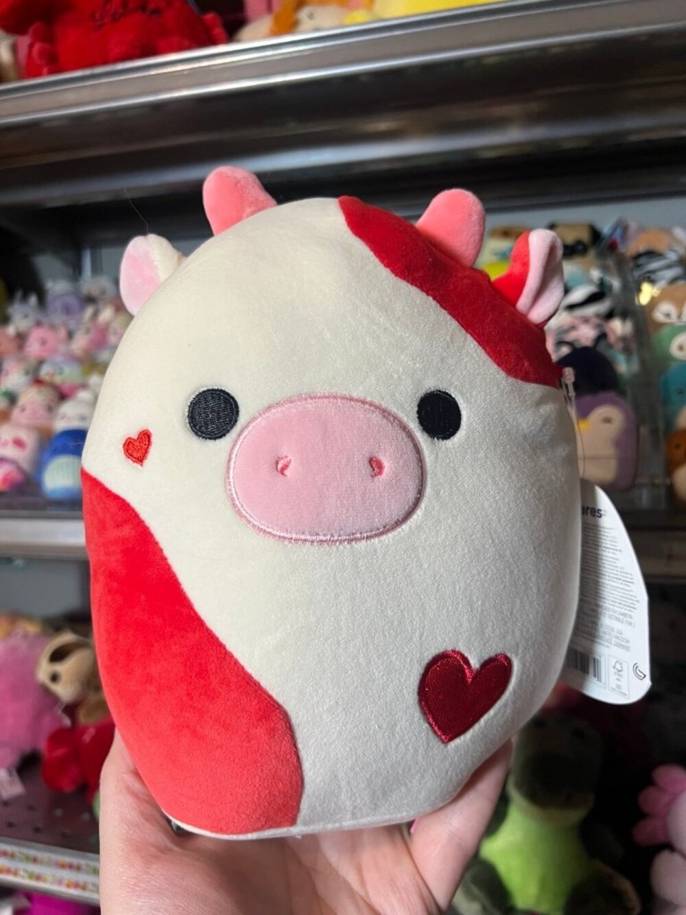 Original Squishmallows 8" Idris The Valentines Day Cow Plush
